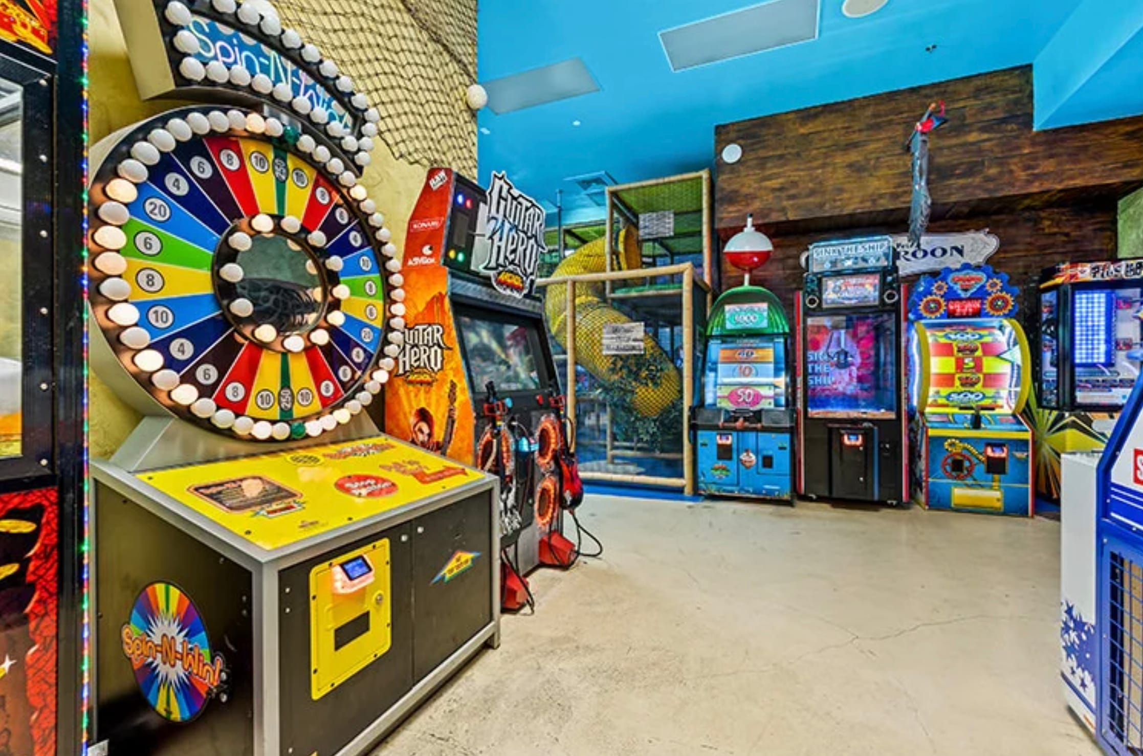 Arcade and family recreation area at Regal Palms Resort