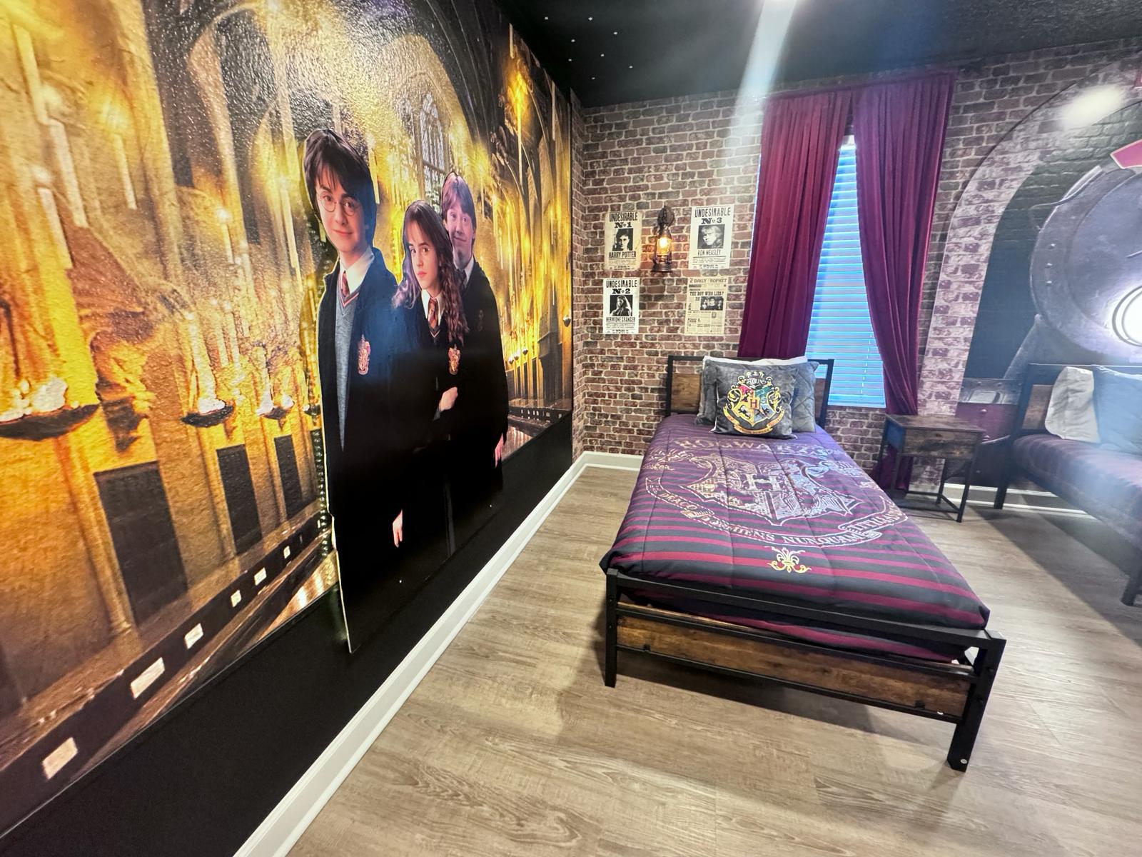 Harry Potter themed bedroom in a Champions Gate vacation rental home
