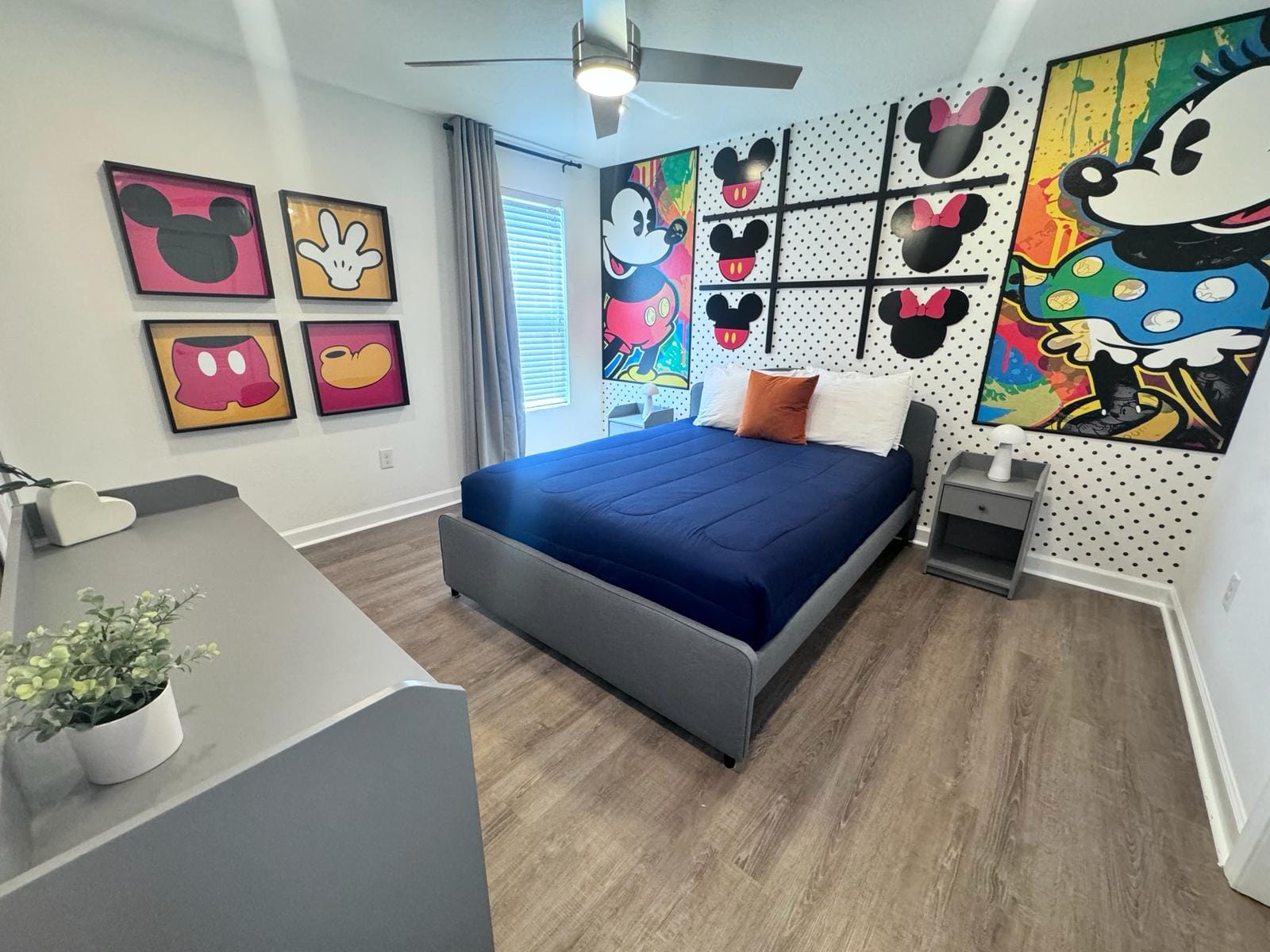 Mickey themed bedroom in a Champions Gate vacation rental near Disney