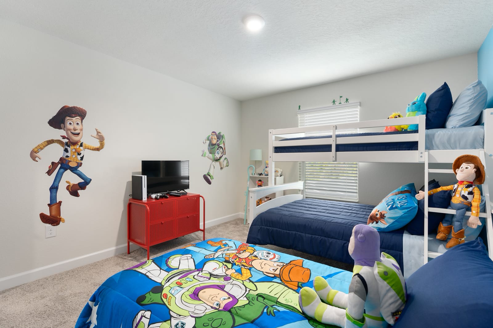 Family themed Toy Story bedroom in a Champions Gate vacation home